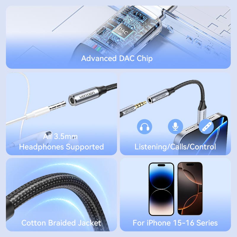 USB-C Male to 3.5mm Female Audio Adapter