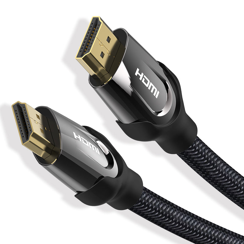 Vention Nylon geflochtenes HDMI -Kabel Black Metalltyp