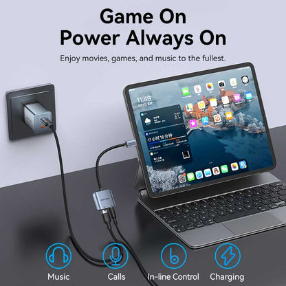 Vention USB-C Male to 3.5mm Female Audio Adapter with Fast Charging Port