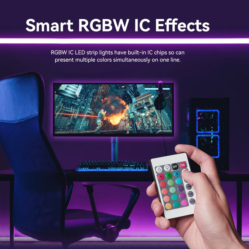 Vention FPC LED Strip Lights with Remote - 100mm RGB Color Changing