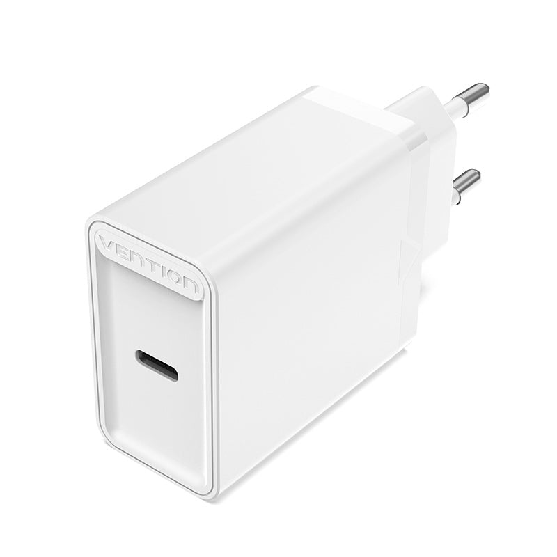 1-port USB-C Wall Charger(30W) EU-Plug Black/White