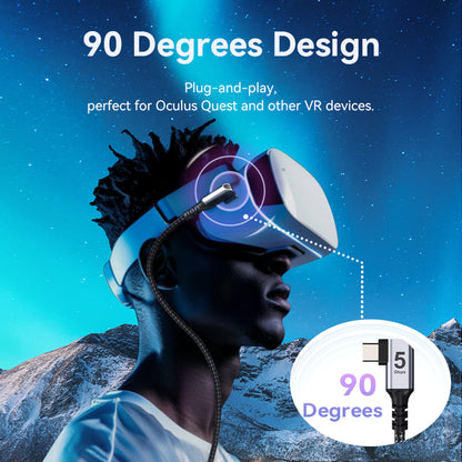 USB 3.0 C Male to C Male Right Angle VR Cable