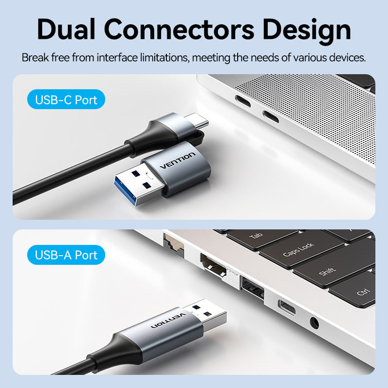 Vention USB-C/USB-A ke Adaptor Ethernet Gigabit