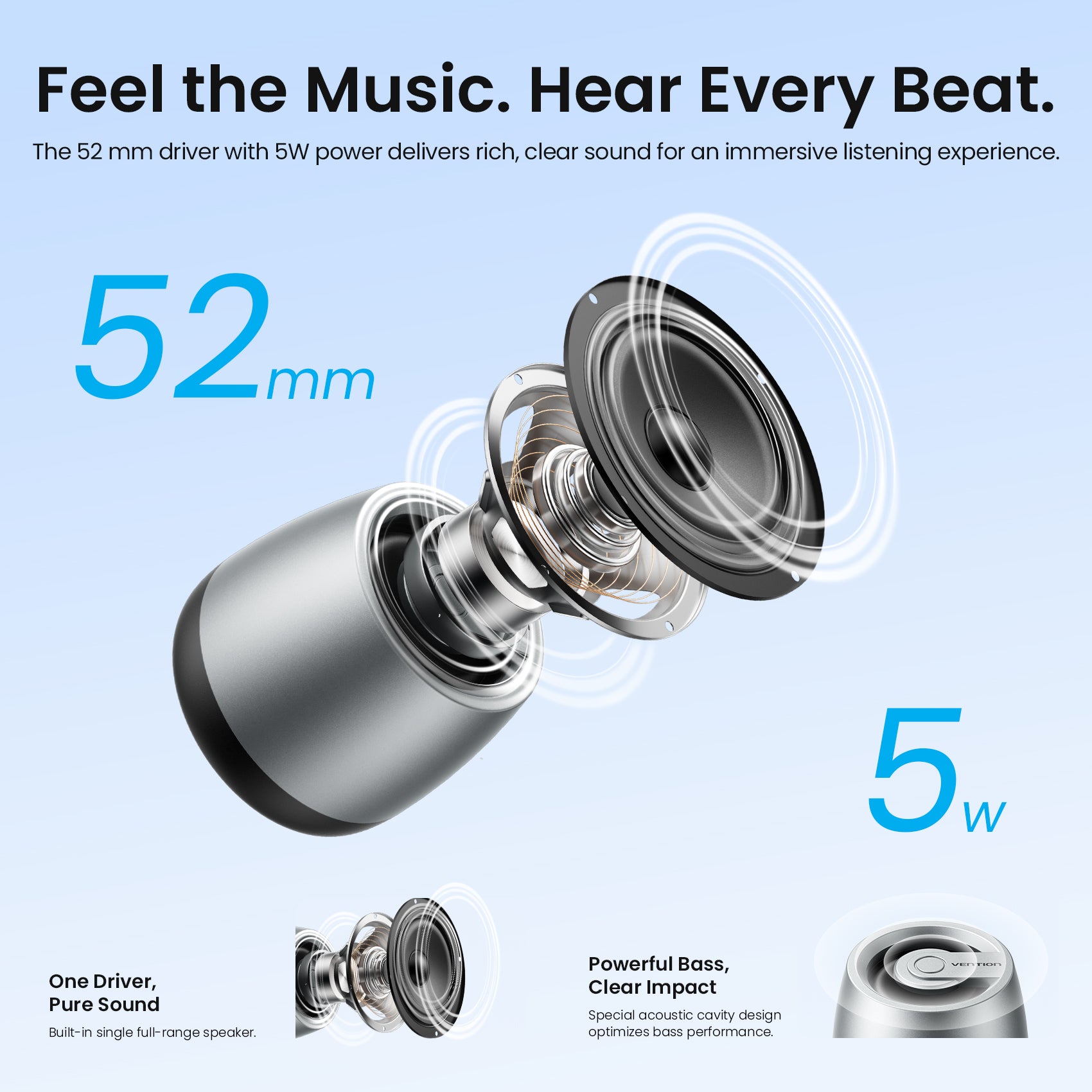 <tc>Vention</tc> Altavoz Bluetooth de escritorio Omni O11