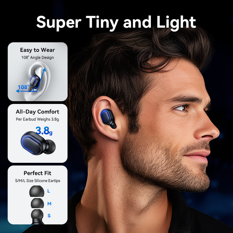 True Wireless Bluetooth Earbuds Tiny T15 Black