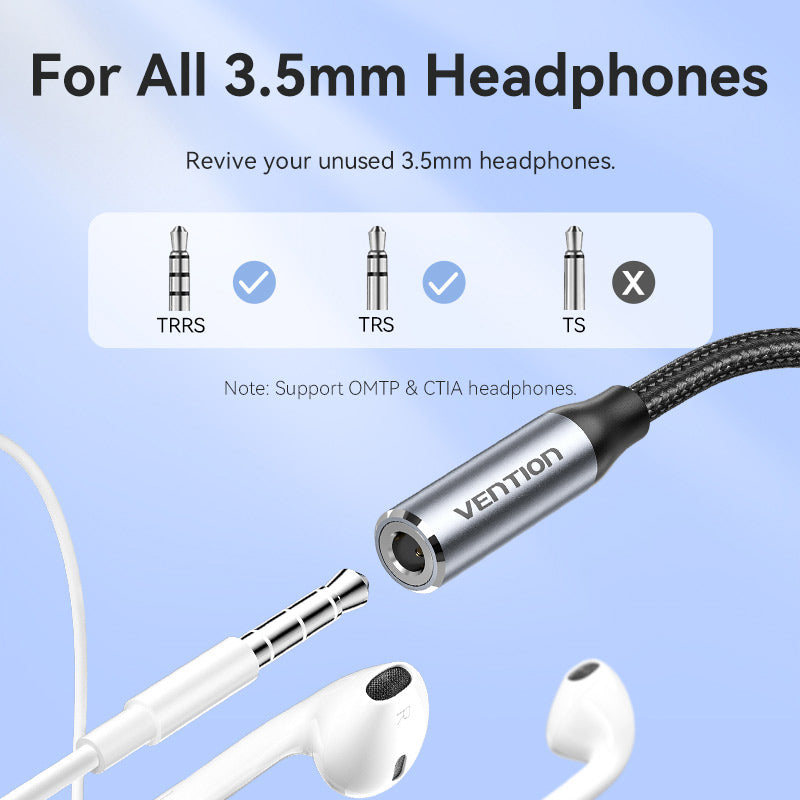 USB-C Male to 3.5mm Female Audio Adapter