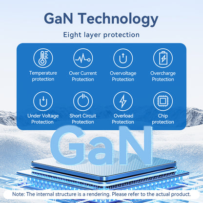 4-Port USB (C + C + A + A) GaN Universal Travel Adapter (65W/65W/60W/5W) Black