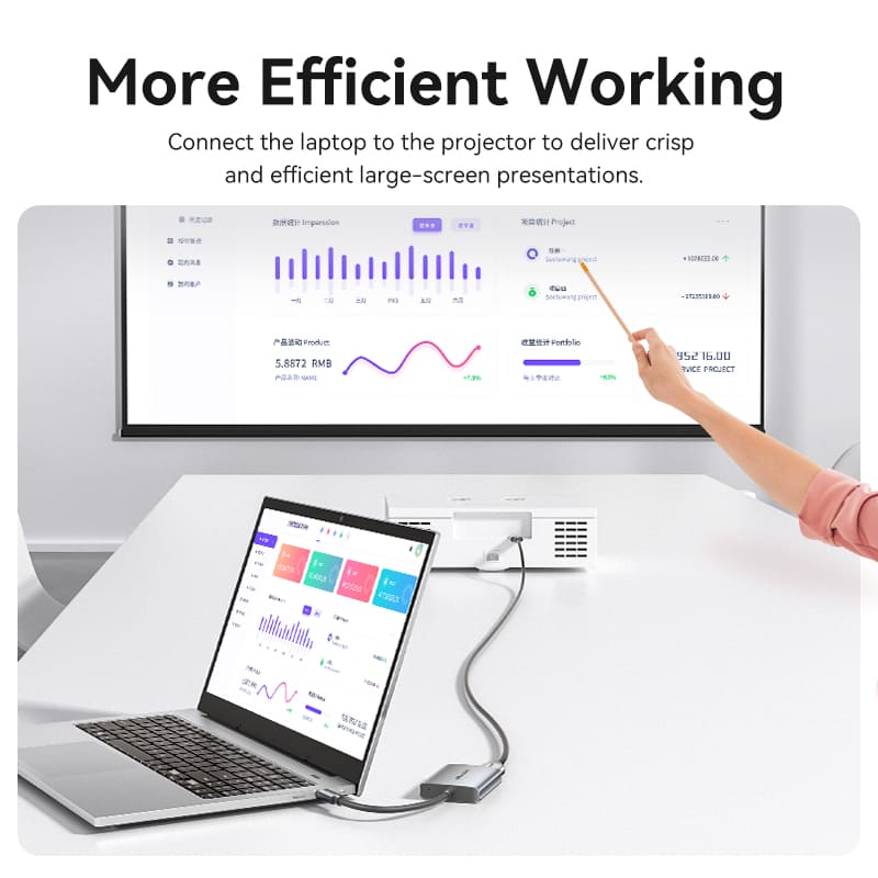 USB-C to Dual HDMI MST Adapter 0.15M