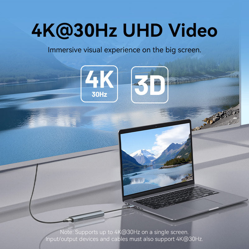 Vention USB-C to HDMI + USB 3.0 + USB 2.0 + USB 2.0 Type-C + PD Docking Station