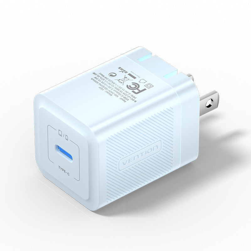 1-Port USB-C GaN Charger (20W) US-Plug