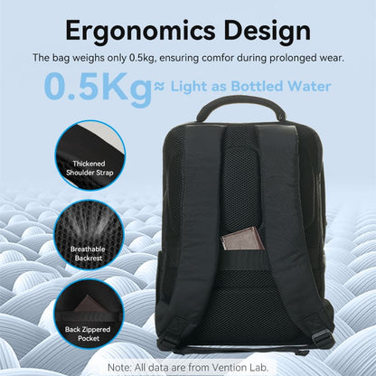 Water-Repellent Laptop Backpack Black