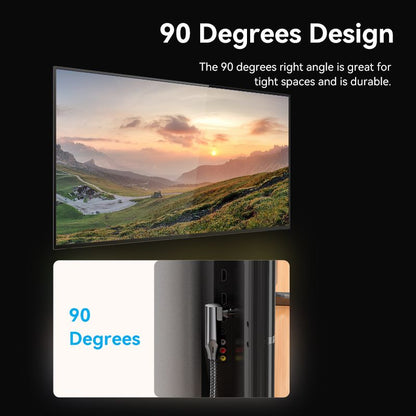 Vention 90-Degree Optical Audio Cable 0.5/1/1.5/2/3/5/10M Black Aluminum Alloy Type