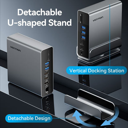 USB-C to DP/HDMI x 2/USB 3.2 Gen 2 Type-C docking station