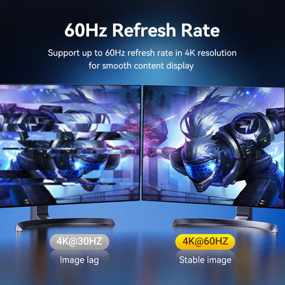 Vention cotton Braided 4K DP Male to HDMI-A Male HD Cable
