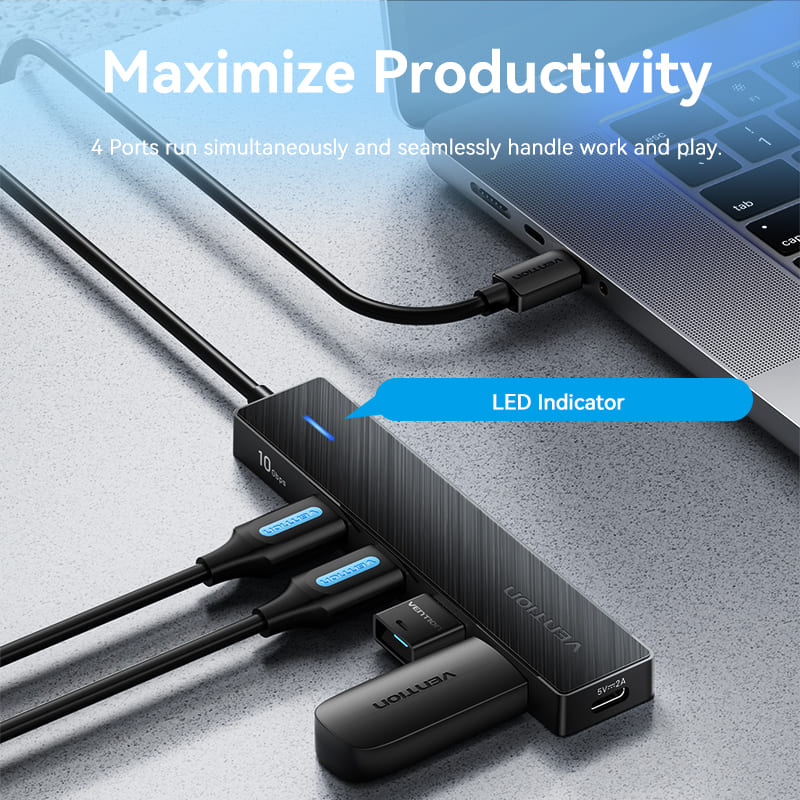 5-in-1 USB 3.2 Gen 2 Hub