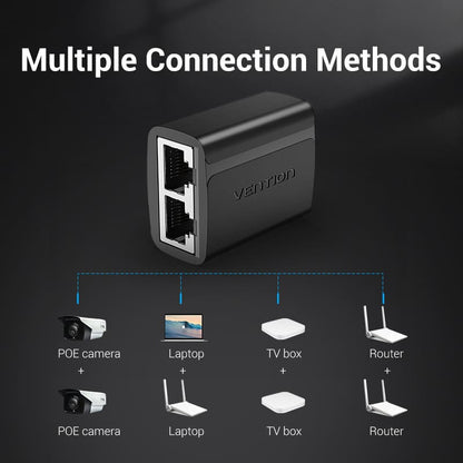 Vention RJ45 Splitter Adapter Black PVC Type