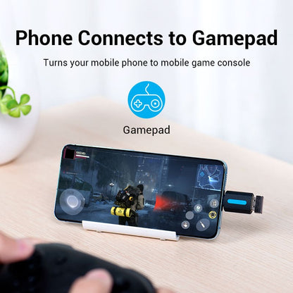 USB-C Male to USB 2.0 Female OTG Adapter Black PVC Type