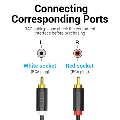 Vention 2-Male to 2-Male RCA Cable