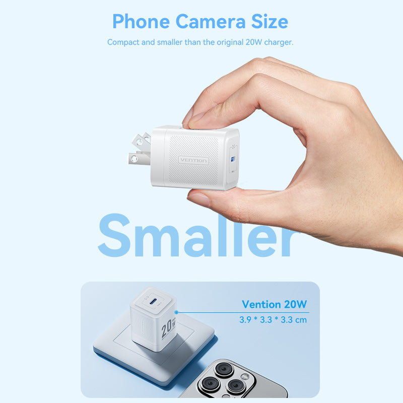 1-Port USB-C GaN Charger (20W) US-Plug