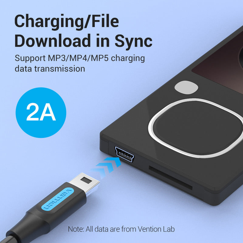 Vention USB 2.0 C Male to Mini-B Male 2A Cable