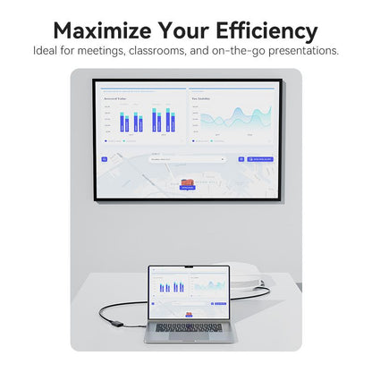 USB-C + USB-A to HDMI Adapter 0.15M Gray Aluminium Alloy Type