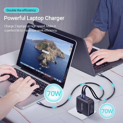Vention 4 Portlu USB (C + C + C + A) GaN Şarj Kiti (140W/140W/30W/30W) AB Fişi