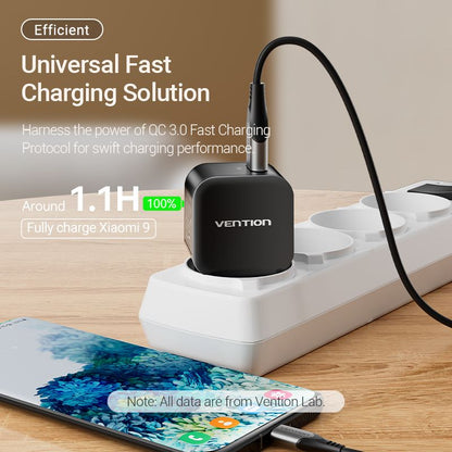 <tc>Vention</tc> Chargeur mural USB 1 port (18 W) Prise UE Noir