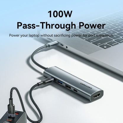 <tc>Vention</tc> Station d'accueil USB-C vers HDMI™ + USB 3.0 + USB 2.0 + USB 2.0 Type-C + PD