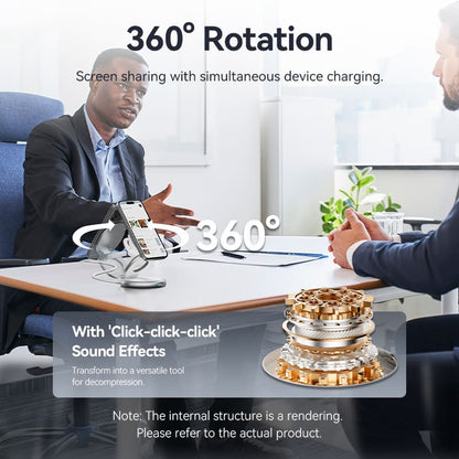 Vention 3-in-1 15W Wireless Charger Stand with MagSafe Silver