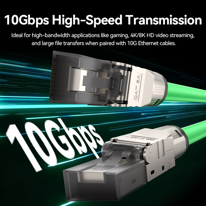 <tc>Vention</tc> Cat6A экранированный безинструментальный 8P8C RJ45 модульный штекер