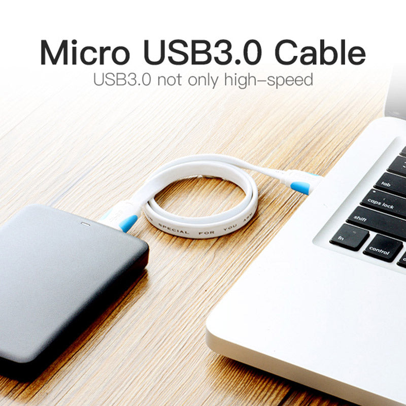 Vention Flat USB3.0 A Male to Micro B Male Cable