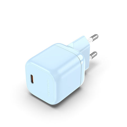 <tc>Vention</tc> Cargador GaN USB-C de 1 puerto y 30 W con enchufe europeo.