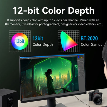 <tc>Vention</tc> Cable HDMI™-A macho a macho HD trenzado de algodón ultrafino 8K de aleación de aluminio verde