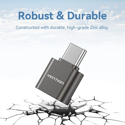 USB 2.0 Type-C MicroSD Card Reader Gray Zinc Alloy Type