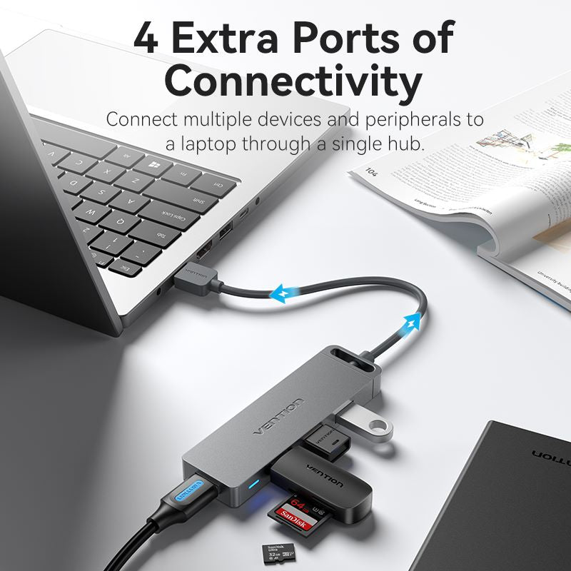 USB 3.0 Hub, VIENON 4-Port USB Hub USB Splitter USB Expander for Laptop,  Xbox, Flash Drive, HDD, Console, Printer, Camera,Keyborad, Mouse