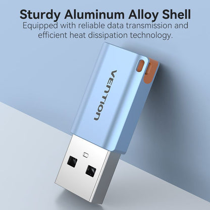 USB 3.1 Type-A Male to USB-C Female Adapter with Lanyard Gray Aluminum Alloy Type