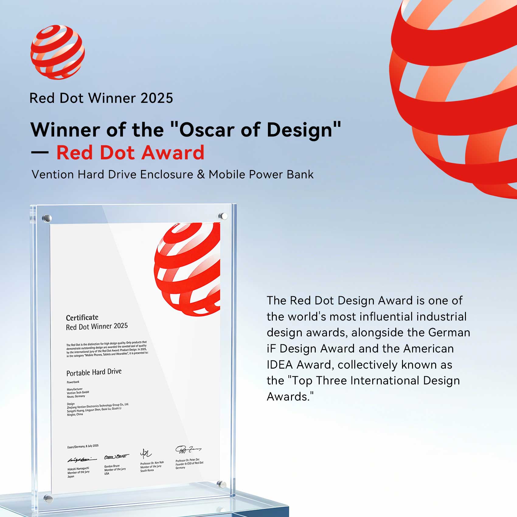 Vention Cable-Free M.2 NVMe SSD Enclosure+ 3500mAh Power Bank