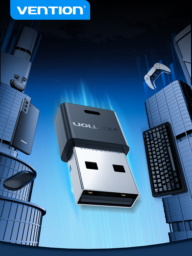 Vention USB Bluetooth 5.3 Adapter Black Mini Type
