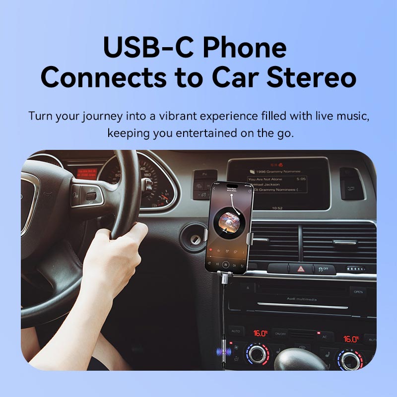 USB-C Male to 3.5mm Female Audio Adapter