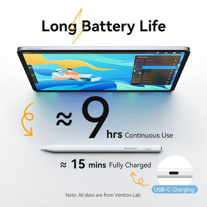 <tc>Vention</tc> Lápiz óptico para iPad con rechazo de palma &  Interruptor táctil blanco
