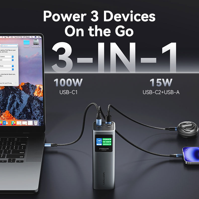 Vention 27000mAh Power Bank 140W