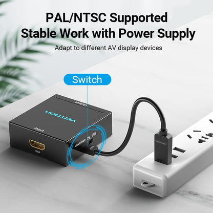 <tc>Vention</tc> Convertisseur HDMI vers RCA en métal noir