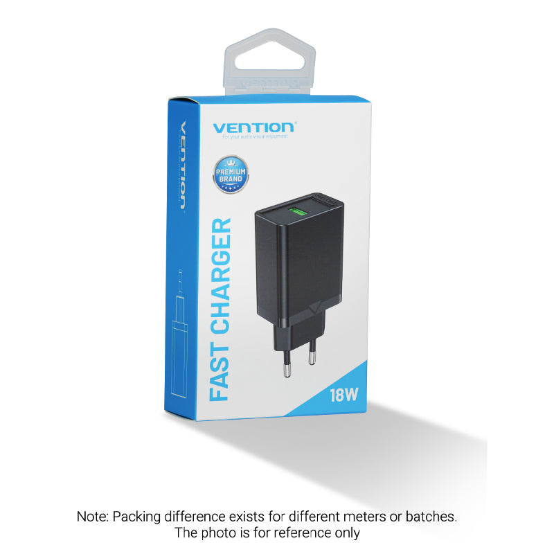 Vention 1-Port USB Wall Charger 18W EU-Plug