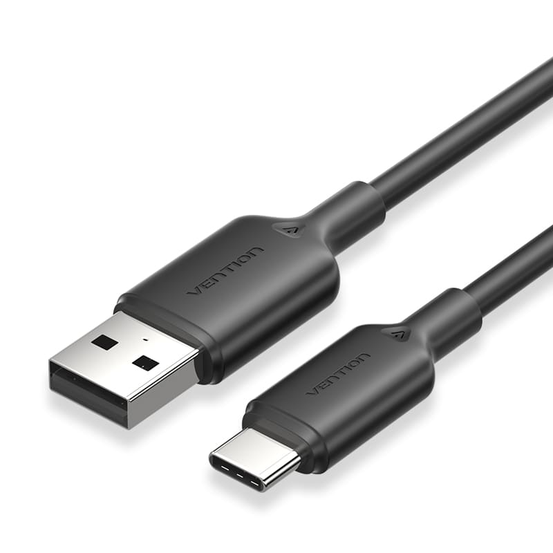 Кабель USB 2.0 A «папа-C» 3A, 1 м, белый, тип ПВХ