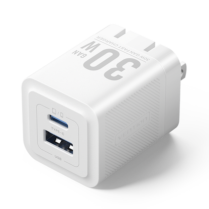 Vention 2-Port USB (C + A) GaN Charger (30W/30W) US Plug