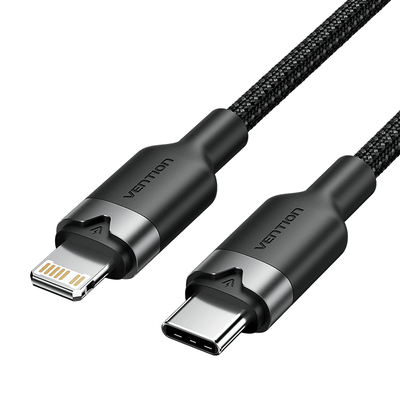 USB 2.0 Type-C Male to Lightning Male 3A Cable