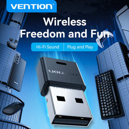 Vention USB Bluetooth 5.3 Adapter Black Mini Type