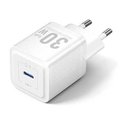 <tc>Vention</tc> 单端口 USB-C GaN 充电器 (30W) 欧标插头