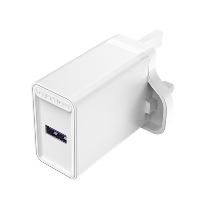 Vention 1-port USB Wall Charger(22.5W) UK-Plug White