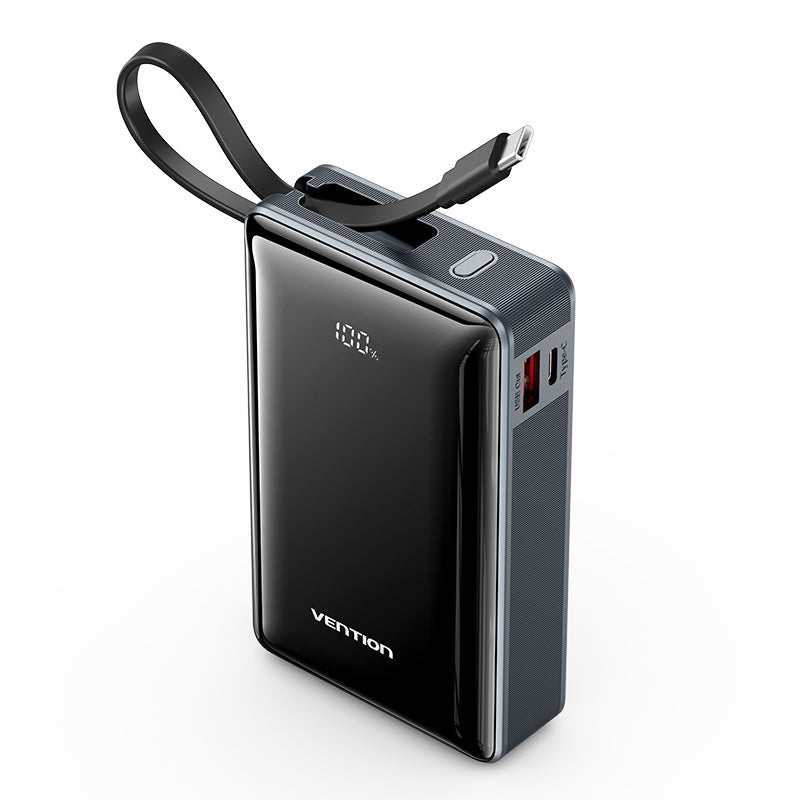 Vention 20000mAh Power Bank (USB-C + USB-C/USB-A) dengan Kabel LED USB-C Kabel LED 65W GREAT TYPE